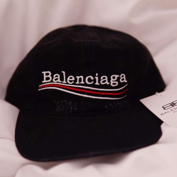 Balenciaga Accessories - Balenciaga Black and White Logo Cap